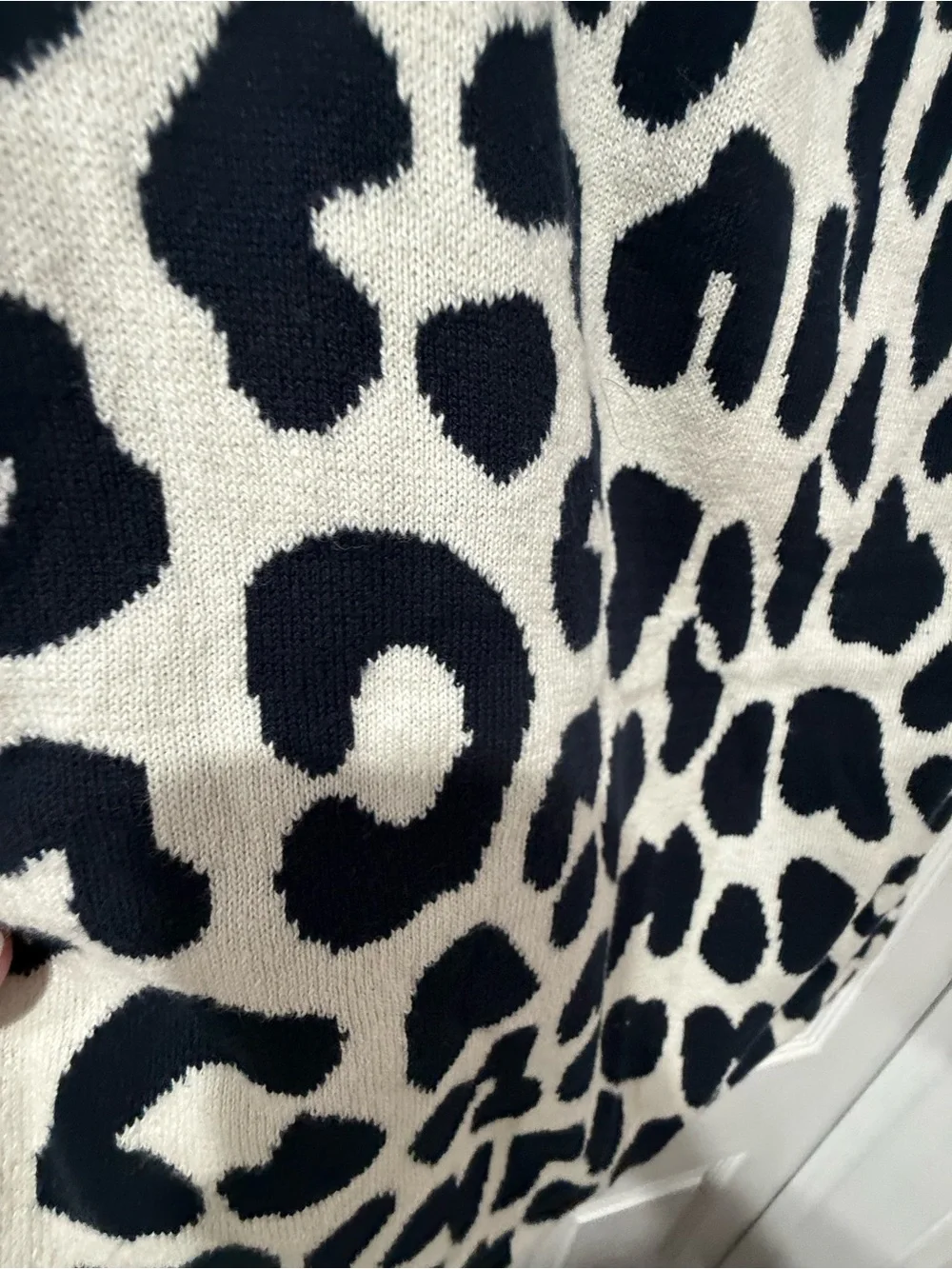 Hobby Lobby Navy and White Leopard Print Throw Pillow Cover